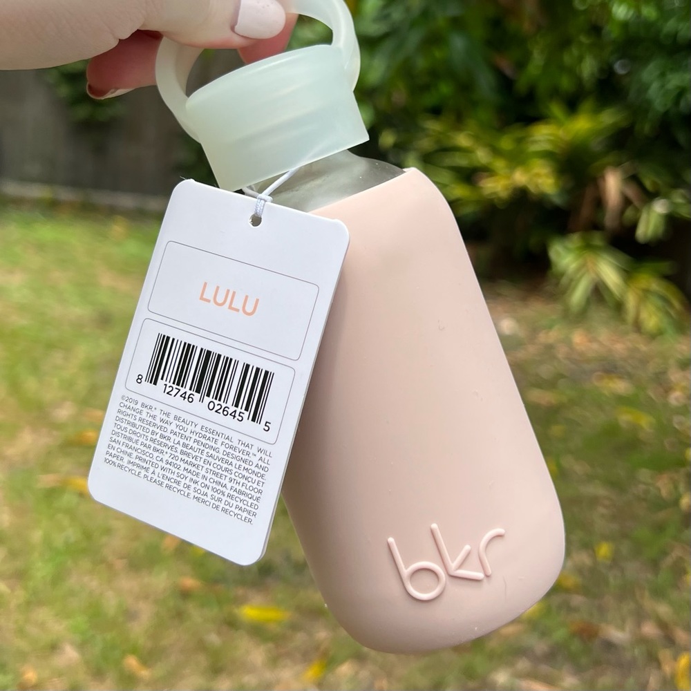 bkr Lulu Teeny Glass Water Bottle 250ml BNWT